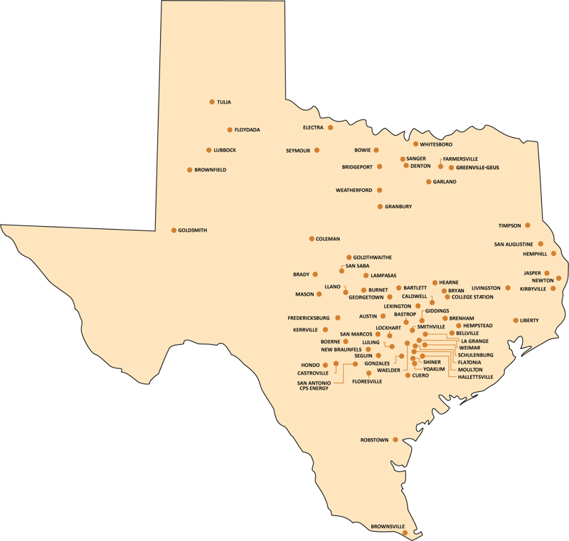 Texas Municipal Electric Utilities, Coops & River Authority